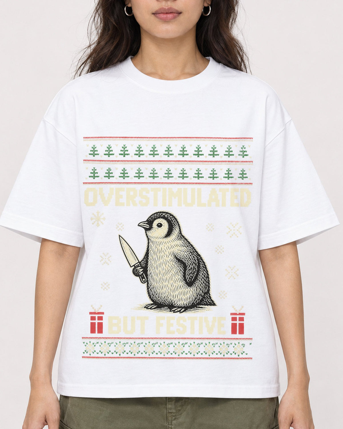 Mockup Boxy Heavyweight Tee White female close-up 02