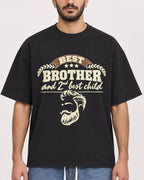Mockup Boxy Heavyweight Tee Black male close-up 07