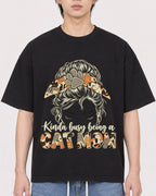 Mockup Boxy Heavyweight Tee Black male close-up 11