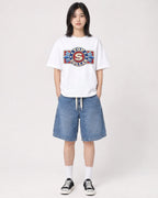Mockup Boxy Heavyweight Tee White female full-body 31