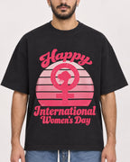 Mockup Boxy Heavyweight Tee Black male close-up 07