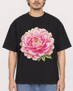 Mockup Boxy Heavyweight Tee Black male close-up 02