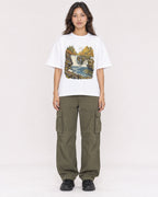 Mockup Boxy Heavyweight Tee White female full-body 02