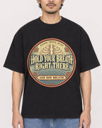 Mockup Boxy Heavyweight Tee Black male close-up 02