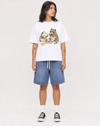 Mockup Boxy Heavyweight Tee White female full-body 36