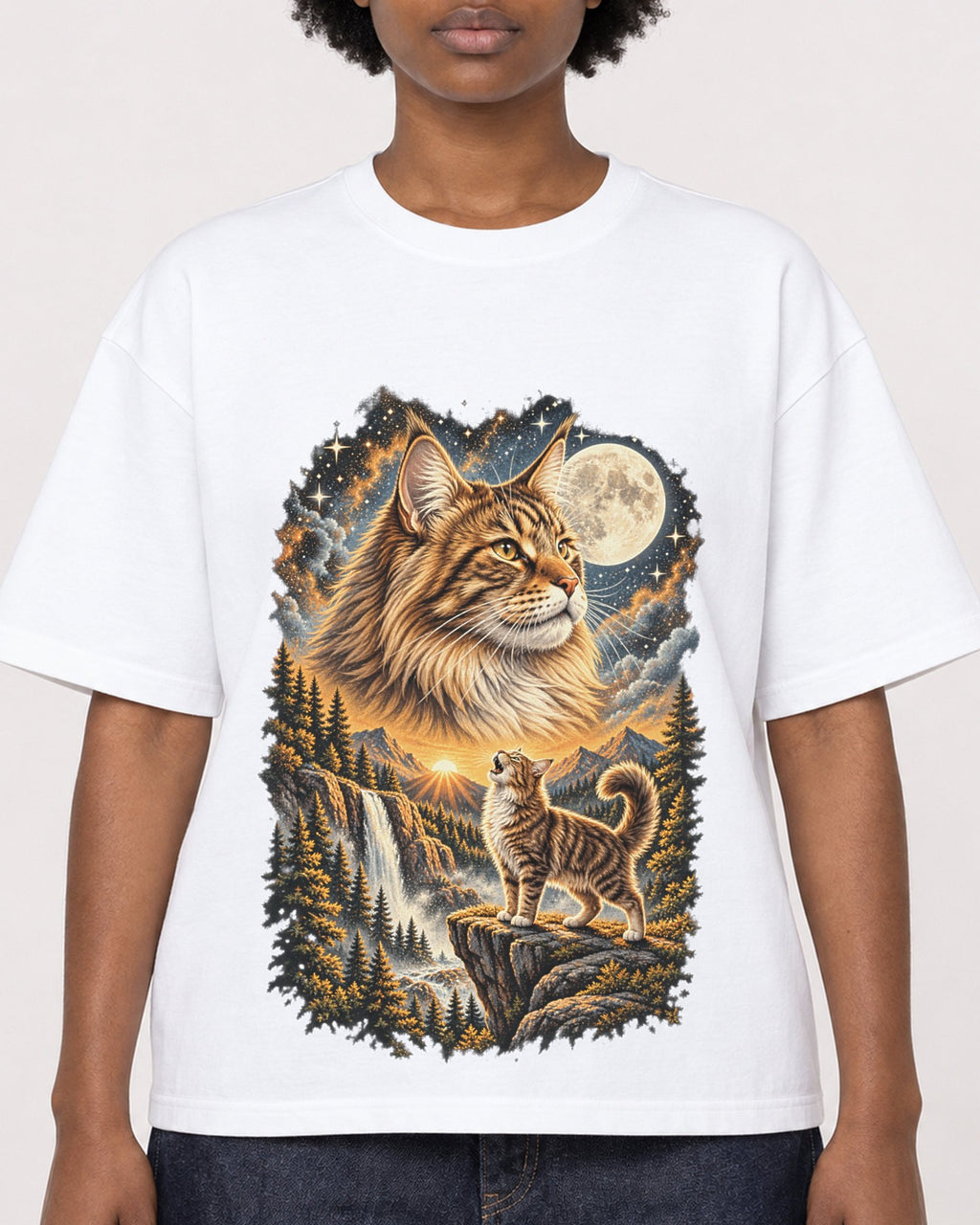 Mockup Boxy Heavyweight Tee White female close-up 14