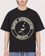 Mockup Boxy Heavyweight Tee Black male close-up 11