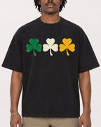 Mockup Boxy Heavyweight Tee Black male close-up 04