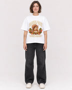 Mockup Boxy Heavyweight Tee White female full-body 18