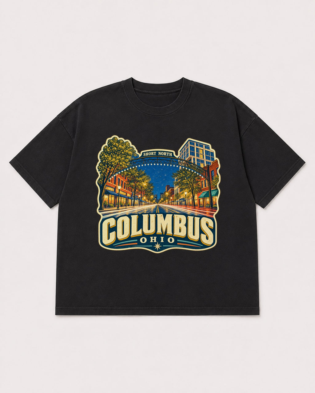 Mockup Boxy Heavyweight Tee Black product