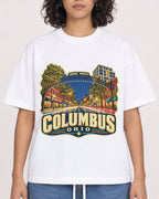 Mockup Boxy Heavyweight Tee White female close-up 26