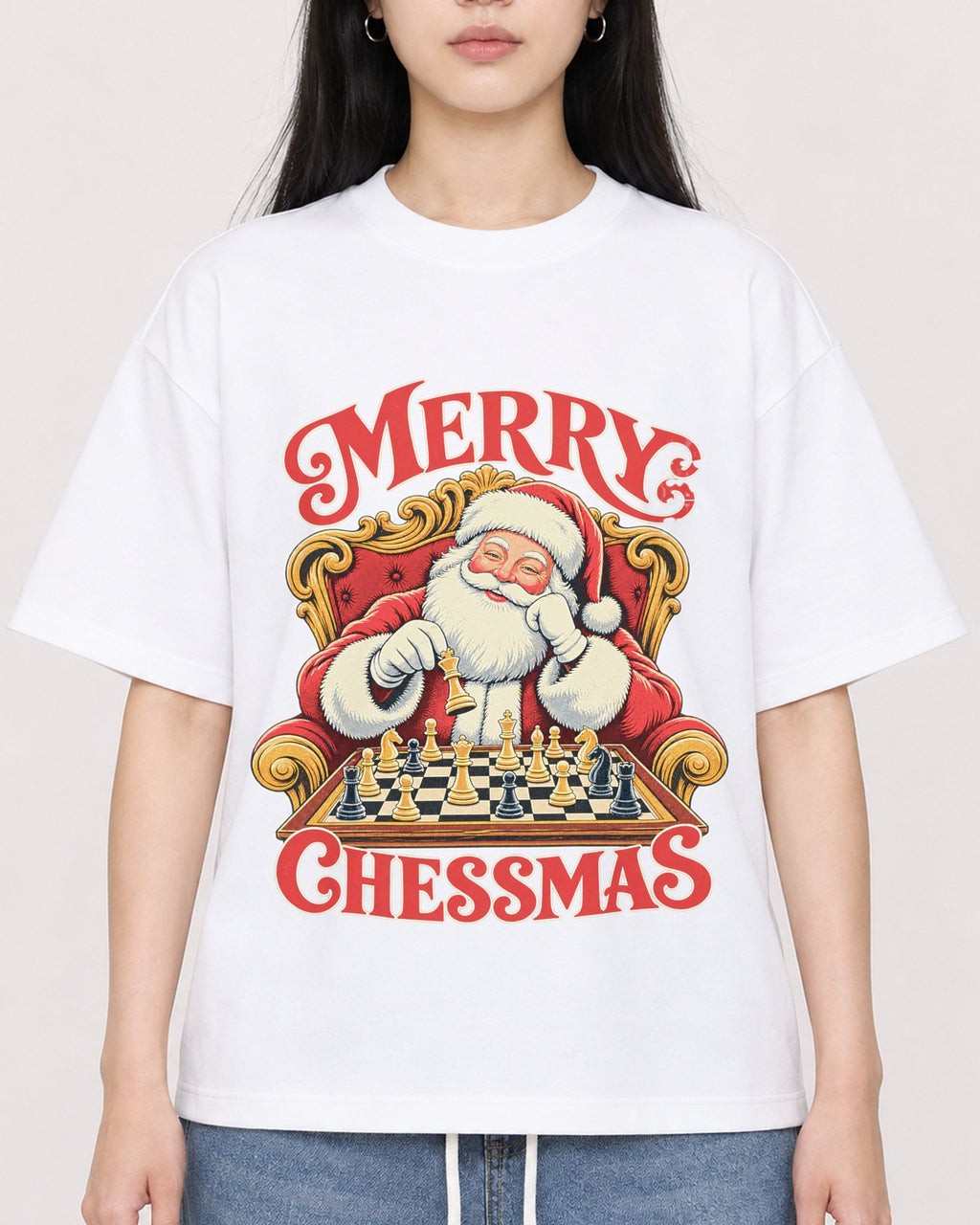 Mockup Boxy Heavyweight Tee White female close-up 01