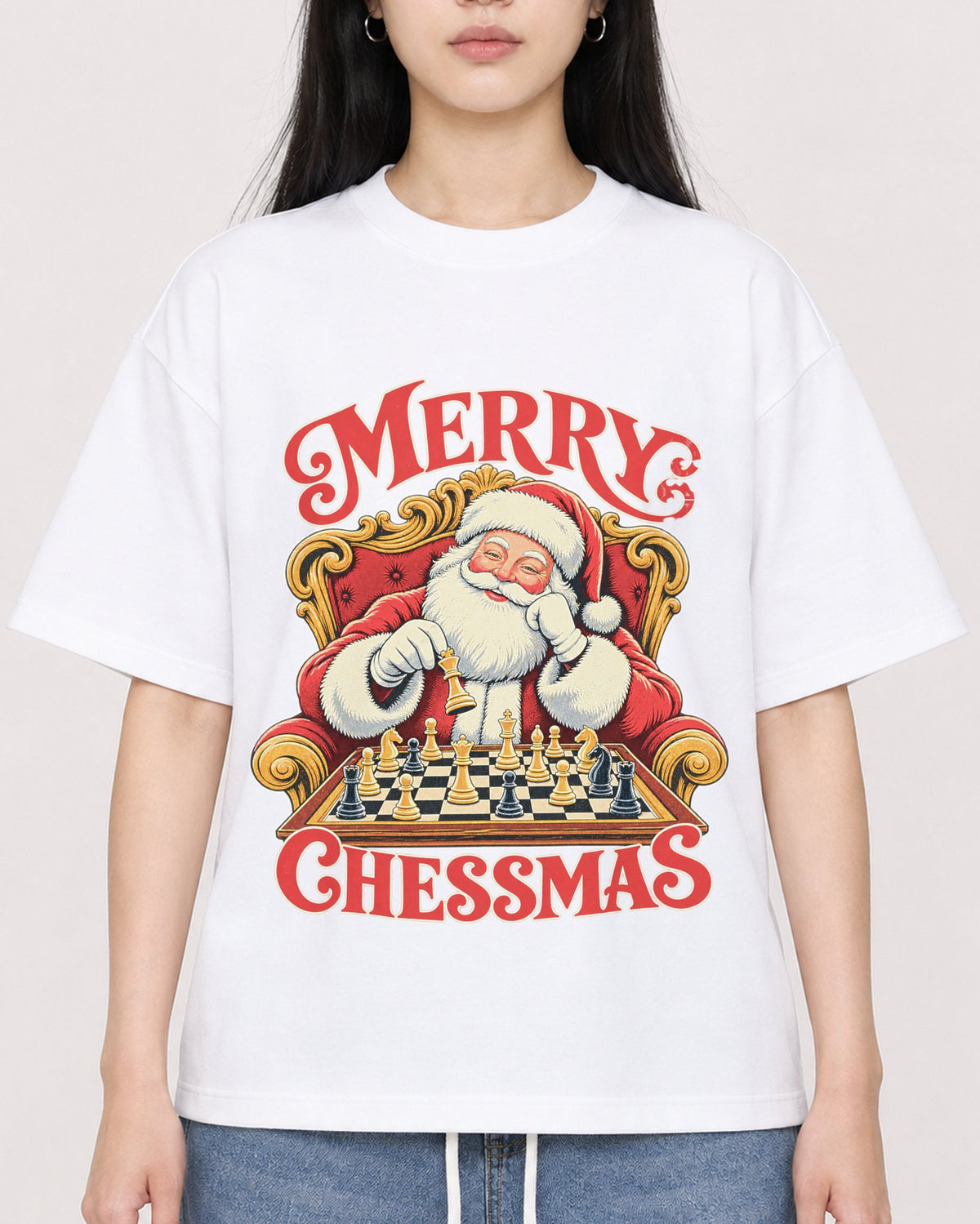 Mockup Boxy Heavyweight Tee White female close-up 01