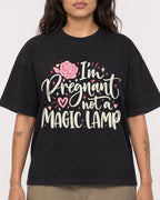 Mockup Boxy Heavyweight Tee Black female close-up 06