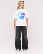 Mockup Boxy Heavyweight Tee White female full-body 08