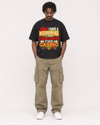 Mockup Boxy Heavyweight Tee Black male full-body 04
