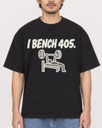 Mockup Boxy Heavyweight Tee Black male close-up 02