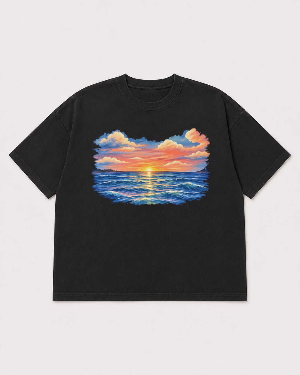 Mockup Boxy Heavyweight Tee Black product