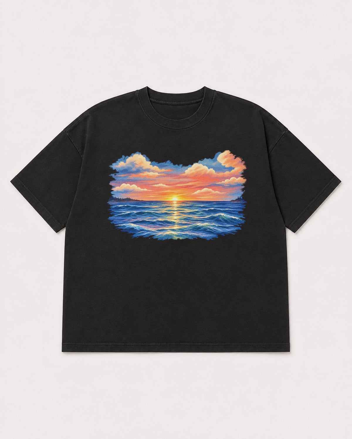 Mockup Boxy Heavyweight Tee Black product
