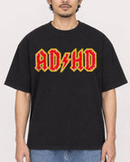 Mockup Boxy Heavyweight Tee Black male close-up 02
