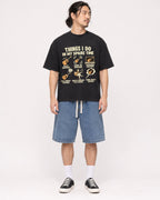 Mockup Boxy Heavyweight Tee Black male full-body 43