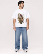 Mockup Boxy Heavyweight Tee White male full-body 02