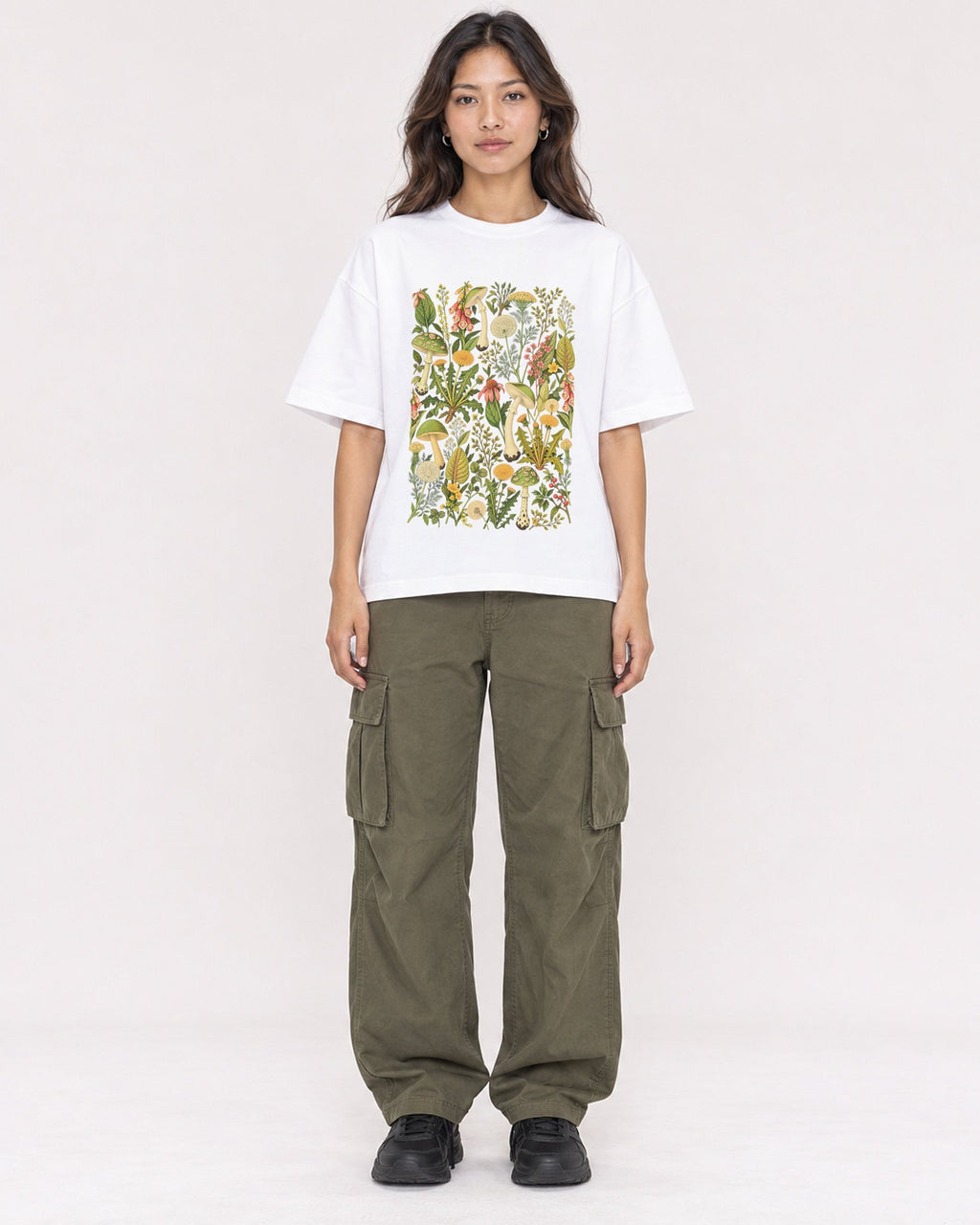 Mockup Boxy Heavyweight Tee White female full-body 02