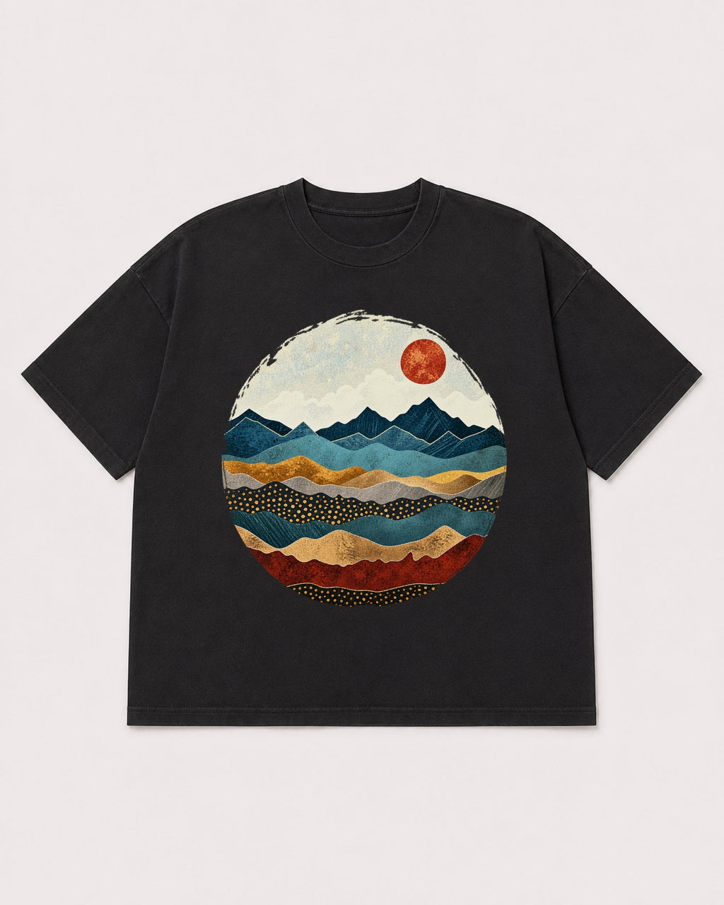 Mockup Boxy Heavyweight Tee Black product