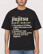 Mockup Boxy Heavyweight Tee Black male close-up 06