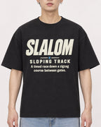 Mockup Boxy Heavyweight Tee Black male close-up 01