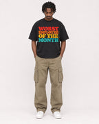 Mockup Boxy Heavyweight Tee Black male full-body 04