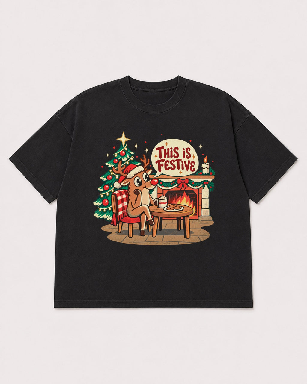 Mockup Boxy Heavyweight Tee Black product