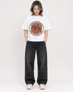 Mockup Boxy Heavyweight Tee White female full-body 33