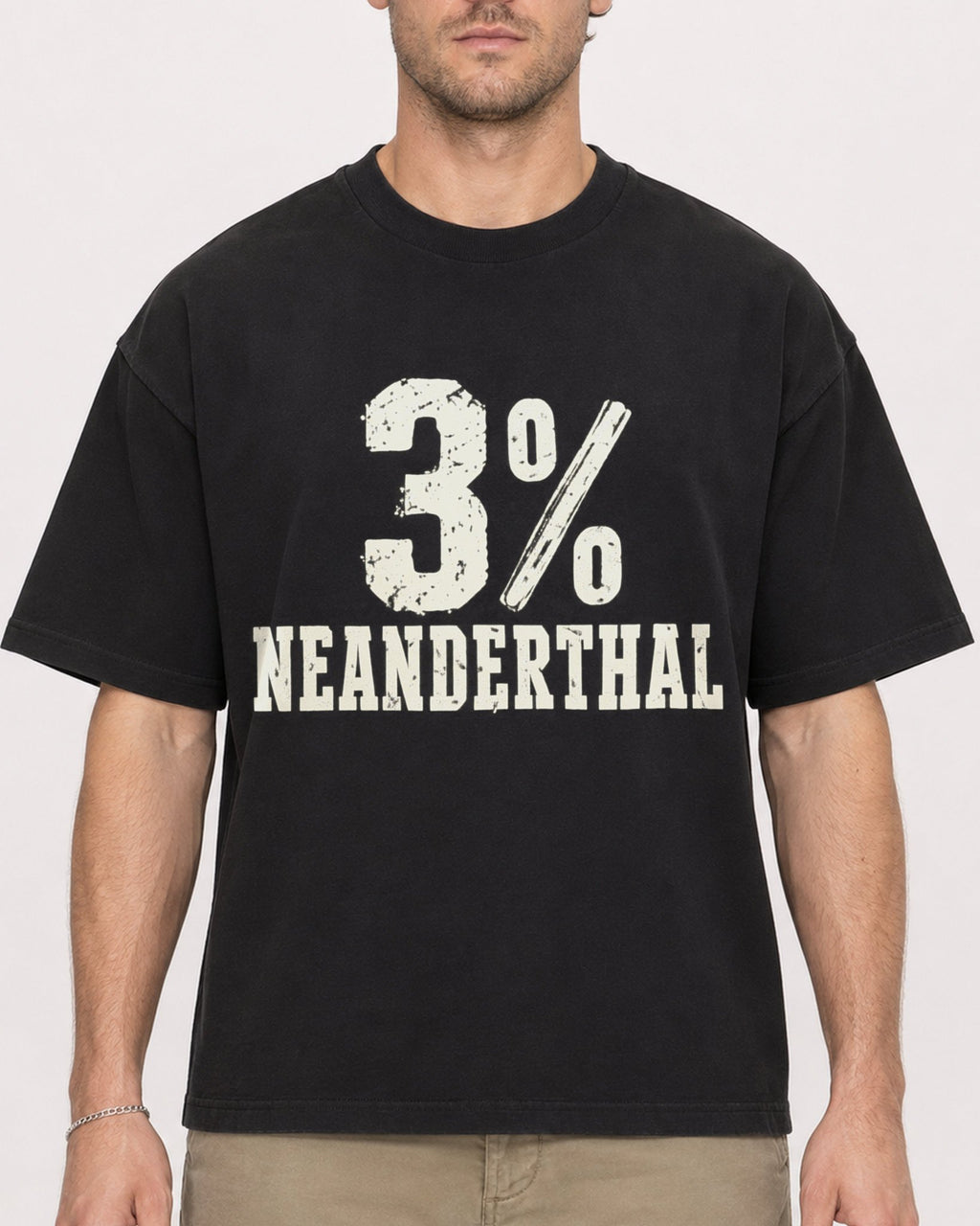 Mockup Boxy Heavyweight Tee Black male close-up 08