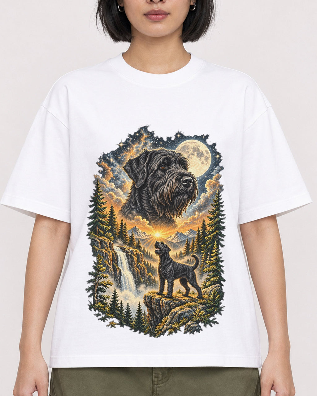 Mockup Boxy Heavyweight Tee White female close-up 32