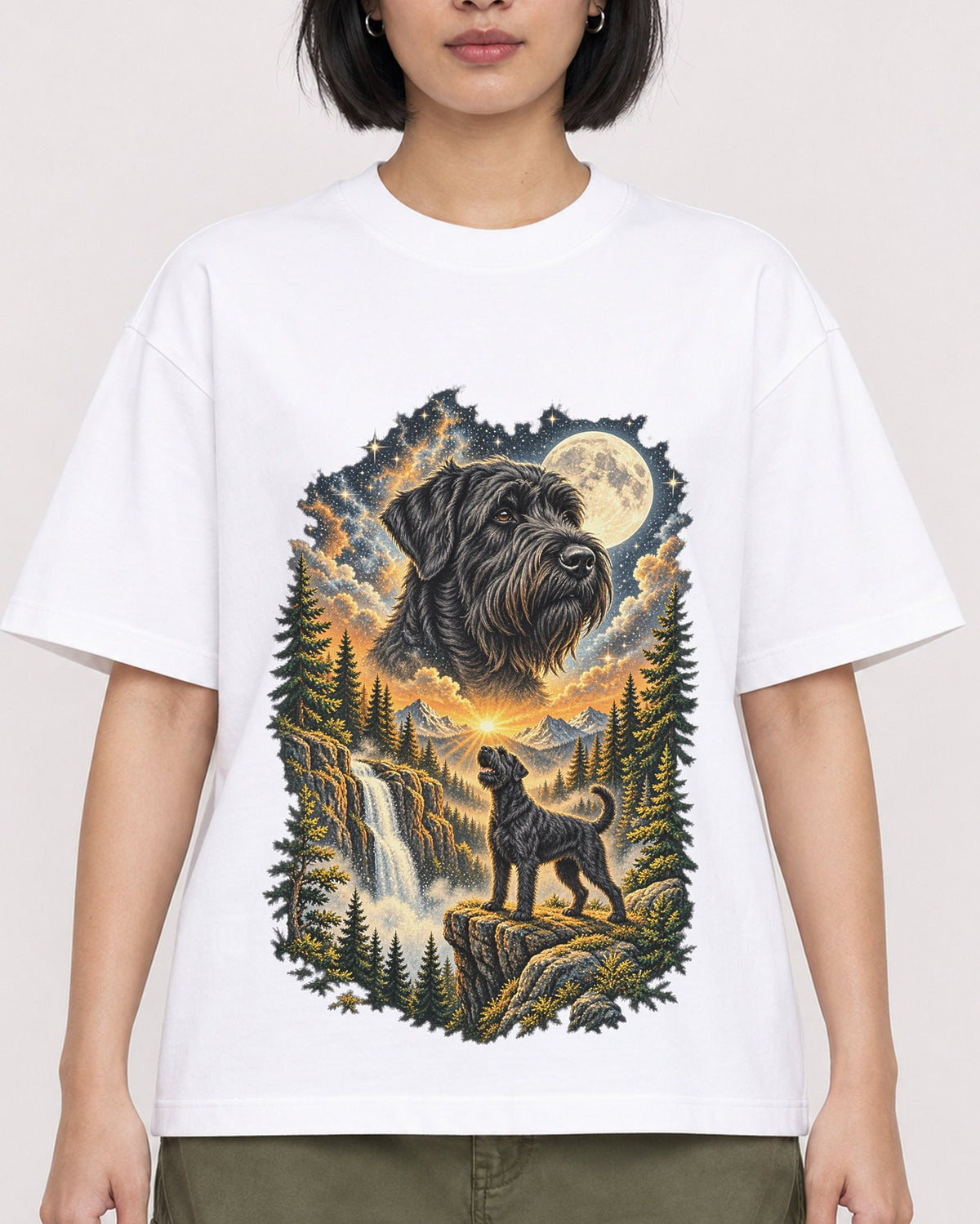 Mockup Boxy Heavyweight Tee White female close-up 32