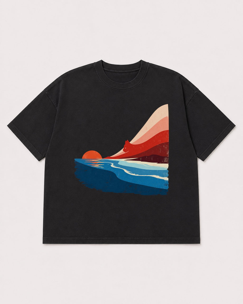 Mockup Boxy Heavyweight Tee Black product