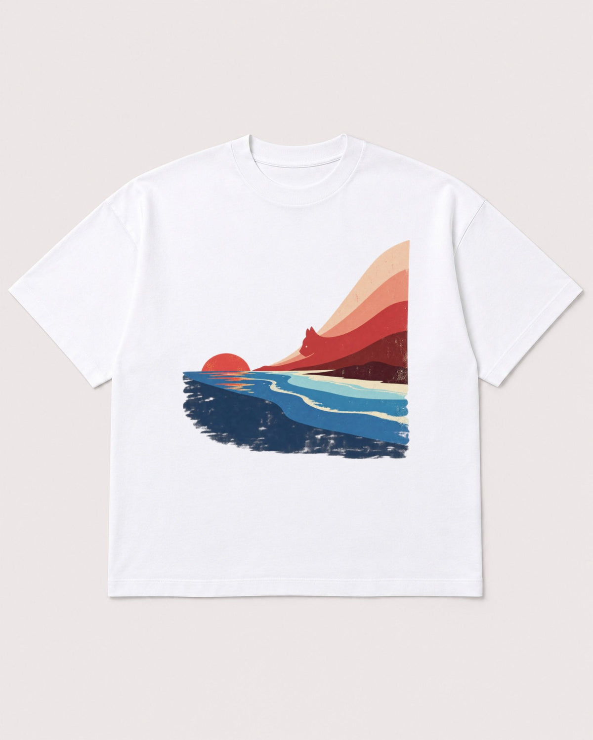 Mockup Boxy Heavyweight Tee White product