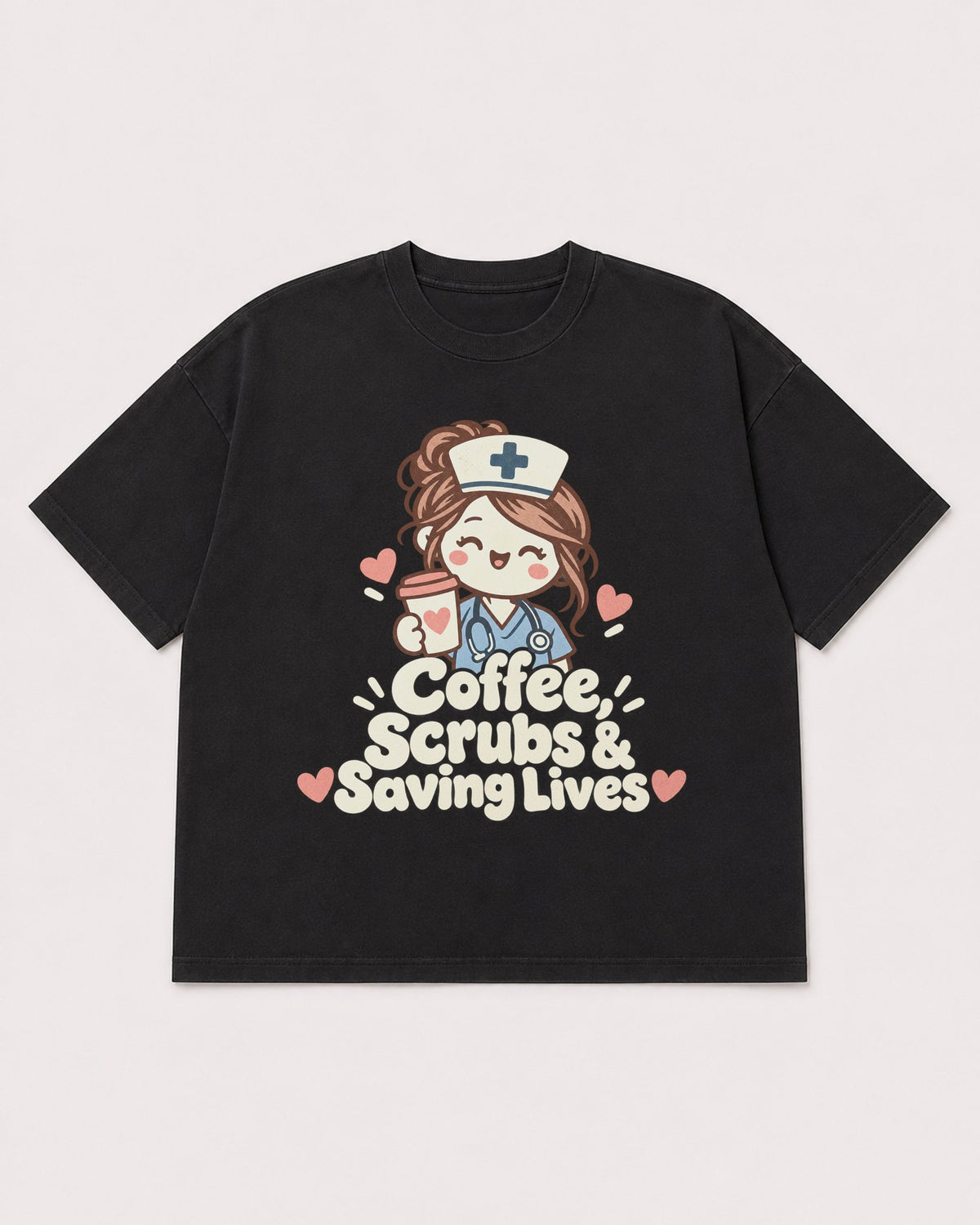 Mockup Boxy Heavyweight Tee Black product