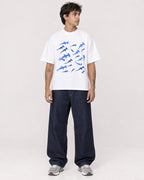 Mockup Boxy Heavyweight Tee White male full-body 06