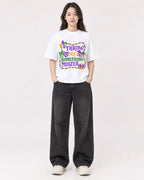 Mockup Boxy Heavyweight Tee White female full-body 03