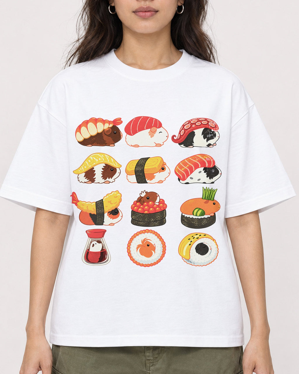 Mockup Boxy Heavyweight Tee White female close-up 02