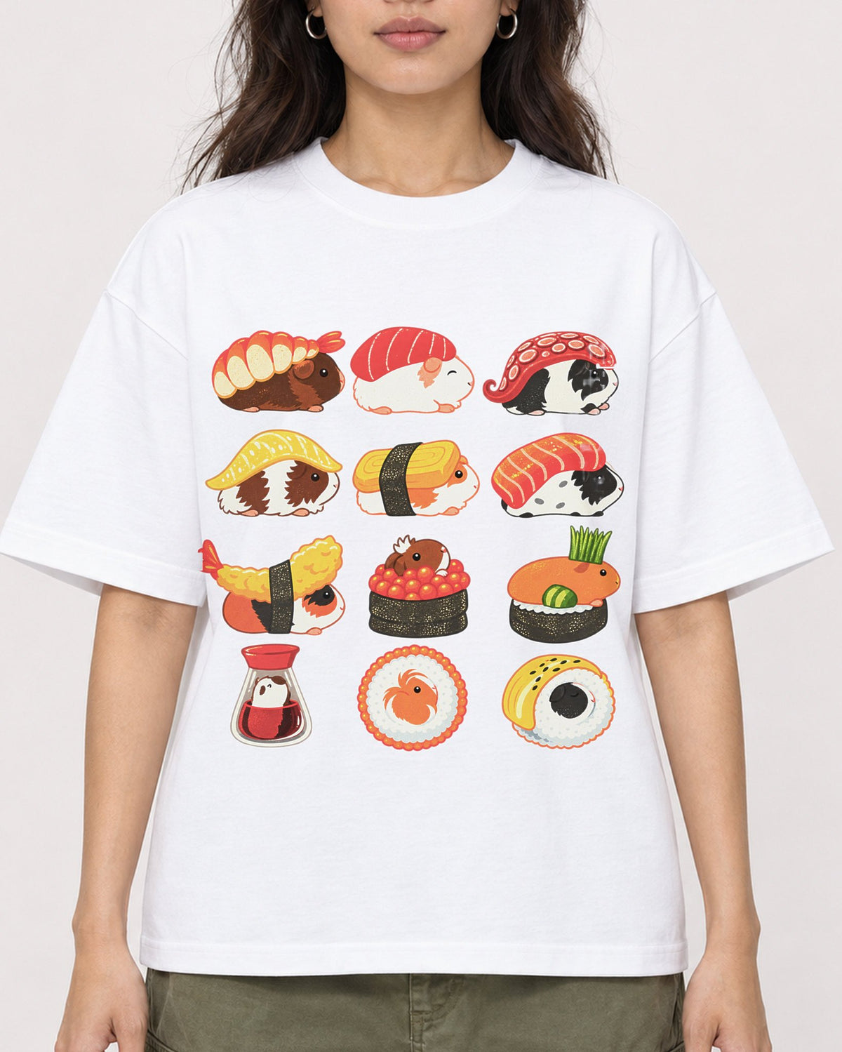 Mockup Boxy Heavyweight Tee White female close-up 02