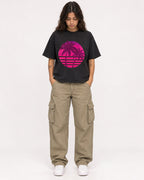 Mockup Boxy Heavyweight Tee Black female full-body 06