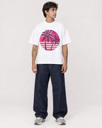 Mockup Boxy Heavyweight Tee White male full-body 06