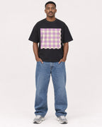 Mockup Boxy Heavyweight Tee Black male full-body 14