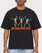 Mockup Boxy Heavyweight Tee Black male close-up 05