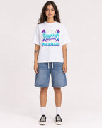 Mockup Boxy Heavyweight Tee White female full-body 06