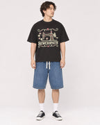 Mockup Boxy Heavyweight Tee Black male full-body 03