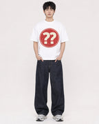 Mockup Boxy Heavyweight Tee White male full-body 01